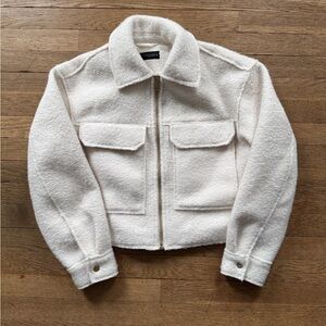 Zara Women's Cropped Teddy Jacket